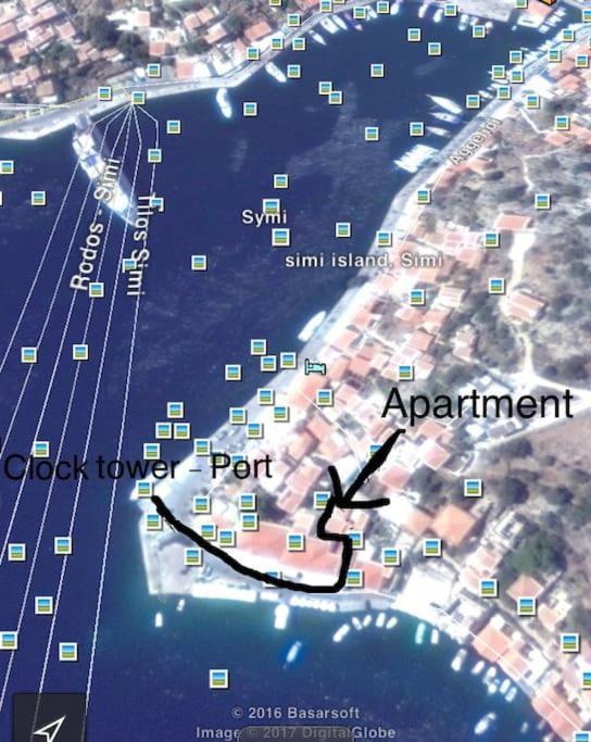 Aegli Apartments Deluxe Simi Dış mekan fotoğraf